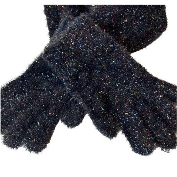 BP. Tinsel Beanie Cap and Glove Gift Set in Black Metallic Multi, New with Tag - Picture 3 of 6